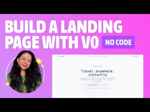 build a landing page with v0 from scratch