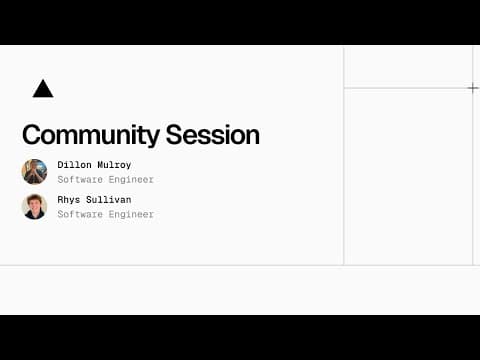Vercel Community Session: Ask the Domains team anything!