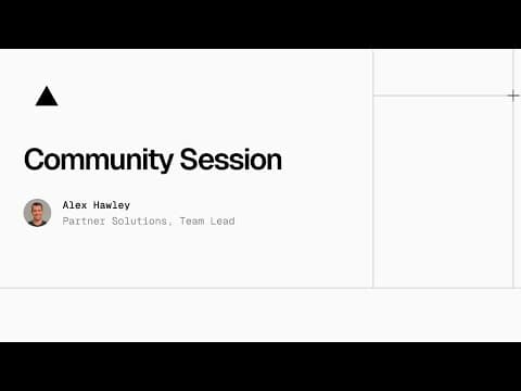 Vercel Community Session: Sitecore Optimisation