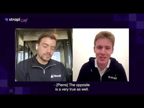 StrapiConf Fireside Chat with Pierre Burgy and Guillermo Rauch