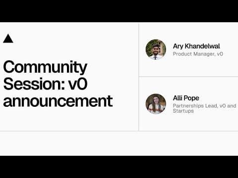 Community Session: v0 announcement