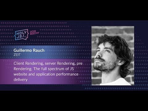 Guillermo Rauch — Client rendering, server rendering, pre rendering