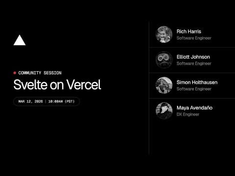 ▲ Svelte on Vercel