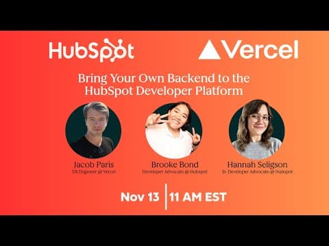 Bring Your Own Backend to the HubSpot Developer Platform