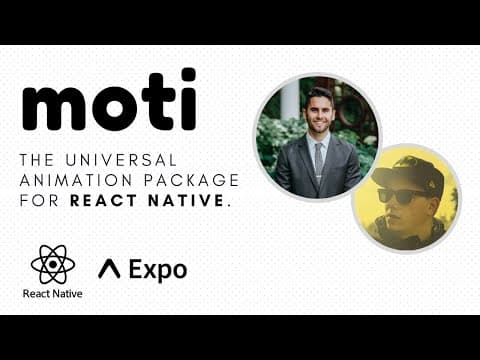 React Native Moti - the universal animation package for React Native with @FernandoTheRojo