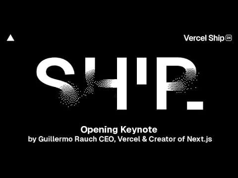 Opening Keynote by Guillermo Rauch CEO, Vercel & Creator of Next js